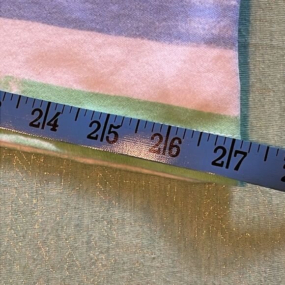 Kim Rogers perfectly Soft pastel color striped XXL 100% Cotton Tee Shirt NWOT - Picture 6 of 10